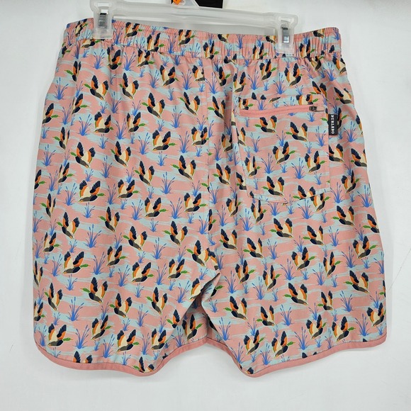 Burlebo Swim Trunks Mens Large Ducks Mallard Athletic Performance Gym Lined - Picture 3 of 7
